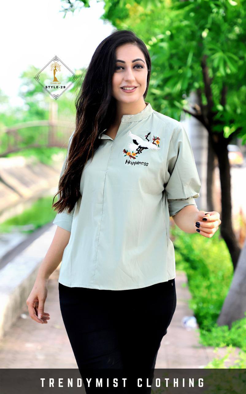 Trendymist Style-29 Bird Design Shirt Pattern Tops Trendymist Style-29 Bird Design Shirt Pattern Tops
